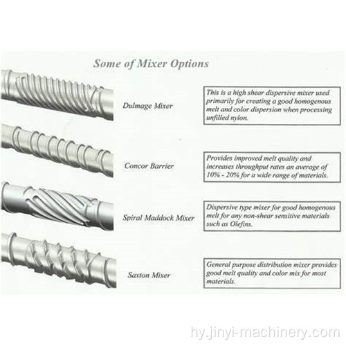 Multiple Mixers Design Բարձր արդյունավետության Mixing Screw Barrel